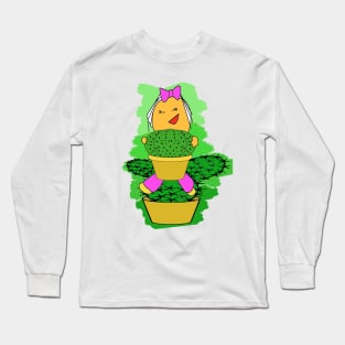 kawaii cactus Long Sleeve T-Shirt